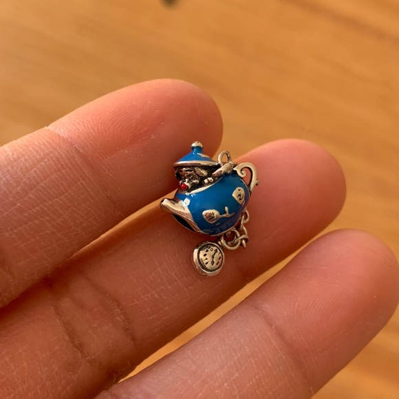 NWOT Disney Alice in Wonderland, Unbirthday Party Teapot Charm Sterling Silver - Picture 4 of 13